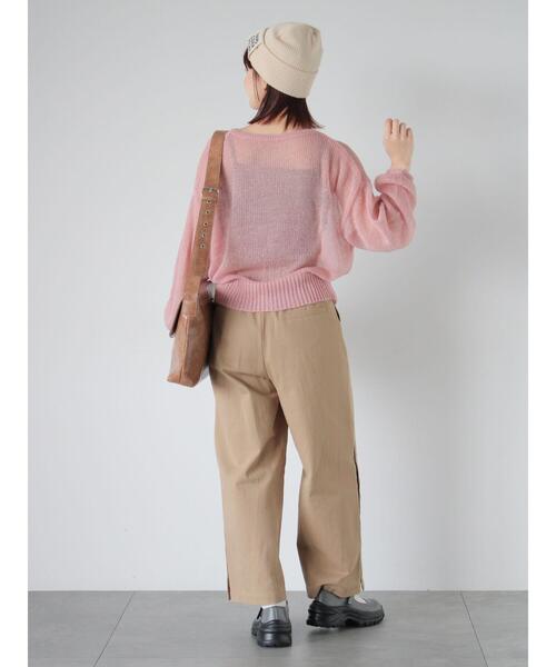 ehka sopo(エヘカソポ)の「モヘヤタッチメッシュニット(ニット/セーター・レディース・キナリ/ピンク/ブルー/グレー・F)」の14枚目の写真