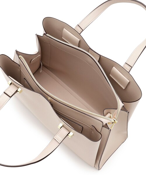 SHOO・LA・RUE(シューラルー)の「◆【2WAY/通勤/学校行事】一枚革風 三層ミドルトート(トートバッグ・レディース・ナチュラル/ブラック/ベージュ系4・00)」の19枚目の写真