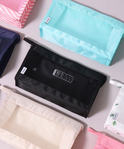 BAYBLO(ベイブロ)の「(SB)【カラフル】で【可愛い】メッシュ ポータブル トラベルポーチ(トラベルグッズ・レディース・グレイッシュブルー/ターコイズブルー/グレー/ネイビー/ベージュ/ホワイト系その他/ピンク系その他/ブラック/ピンク・ONE SIZE)」の13枚目の写真