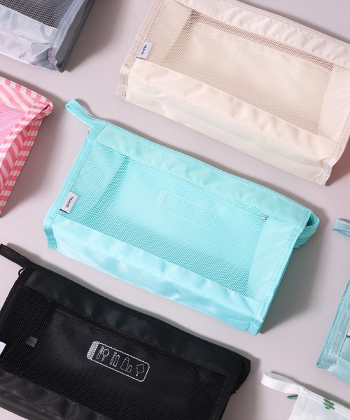 BAYBLO(ベイブロ)の「(SB)【カラフル】で【可愛い】メッシュ ポータブル トラベルポーチ(トラベルグッズ・レディース・グレイッシュブルー/ターコイズブルー/グレー/ネイビー/ベージュ/ホワイト系その他/ピンク系その他/ブラック/ピンク・ONE SIZE)」の17枚目の写真