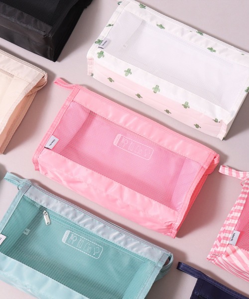 BAYBLO(ベイブロ)の「(SB)【カラフル】で【可愛い】メッシュ ポータブル トラベルポーチ(トラベルグッズ・レディース・グレイッシュブルー/ターコイズブルー/グレー/ネイビー/ベージュ/ホワイト系その他/ピンク系その他/ブラック/ピンク・ONE SIZE)」の19枚目の写真