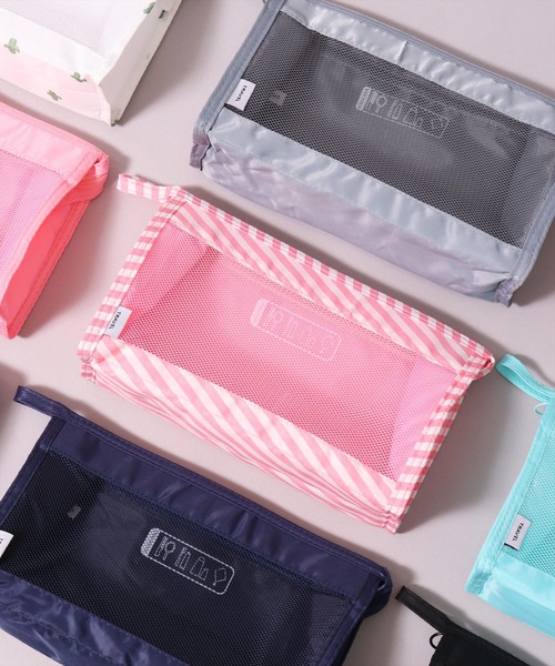 BAYBLO(ベイブロ)の「(SB)【カラフル】で【可愛い】メッシュ ポータブル トラベルポーチ(トラベルグッズ・レディース・グレイッシュブルー/ターコイズブルー/グレー/ネイビー/ベージュ/ホワイト系その他/ピンク系その他/ブラック/ピンク・ONE SIZE)」の20枚目の写真