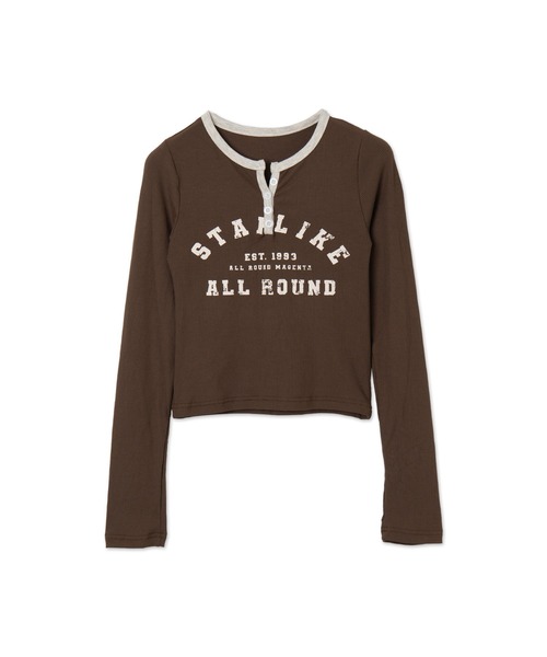 dispark（ディスパーク）の「DISPARK/ヘンリーVネックボタンリブロンT（Tシャツ/カットソー・レディース・ブラウン/アイボリー/ブラック・FREE）」の16枚目の写真