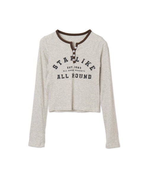 dispark（ディスパーク）の「DISPARK/ヘンリーVネックボタンリブロンT（Tシャツ/カットソー・レディース・ブラウン/アイボリー/ブラック・FREE）」の15枚目の写真