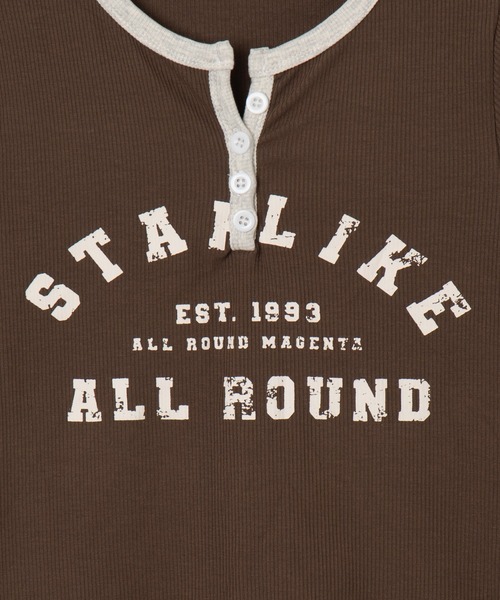 dispark（ディスパーク）の「DISPARK/ヘンリーVネックボタンリブロンT（Tシャツ/カットソー・レディース・ブラウン/アイボリー/ブラック・FREE）」の19枚目の写真