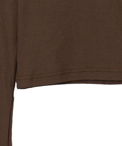 dispark（ディスパーク）の「DISPARK/ヘンリーVネックボタンリブロンT（Tシャツ/カットソー・レディース・ブラウン/アイボリー/ブラック・FREE）」の21枚目の写真