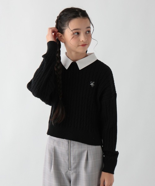 1er☆ケーブル編み ニットセーター☆新品タグ付き セール】透かし編み ケーブルニット/ハイネックニット（ニット