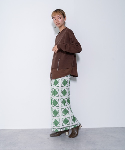 DOLLUPOOPS(ドールアップウップス)の「【ZOZO限定商品】ジップ付きシャツヘムドッキングトップス(シャツ/ブラウス・レディース・ブラウン/ブラック/オフホワイト/チャコールグレー・38)」の12枚目の写真