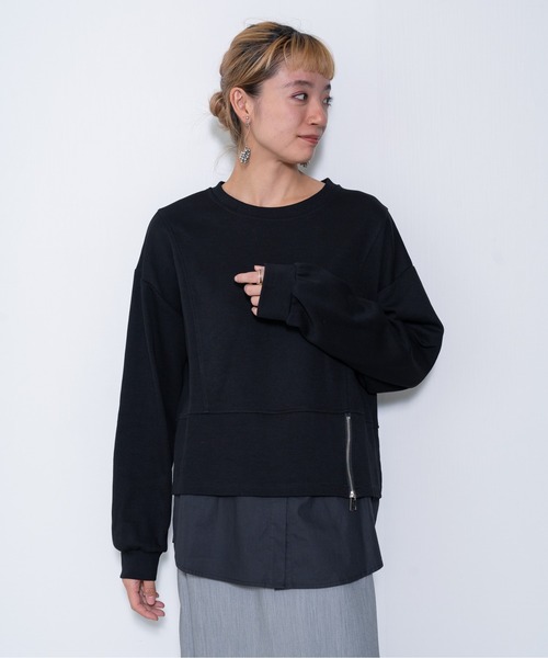 DOLLUPOOPS(ドールアップウップス)の「【ZOZO限定商品】ジップ付きシャツヘムドッキングトップス(シャツ/ブラウス・レディース・ブラウン/ブラック/オフホワイト/チャコールグレー・38)」の14枚目の写真