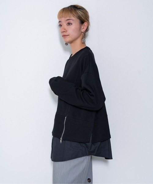 DOLLUPOOPS(ドールアップウップス)の「【ZOZO限定商品】ジップ付きシャツヘムドッキングトップス(シャツ/ブラウス・レディース・ブラウン/ブラック/オフホワイト/チャコールグレー・38)」の15枚目の写真