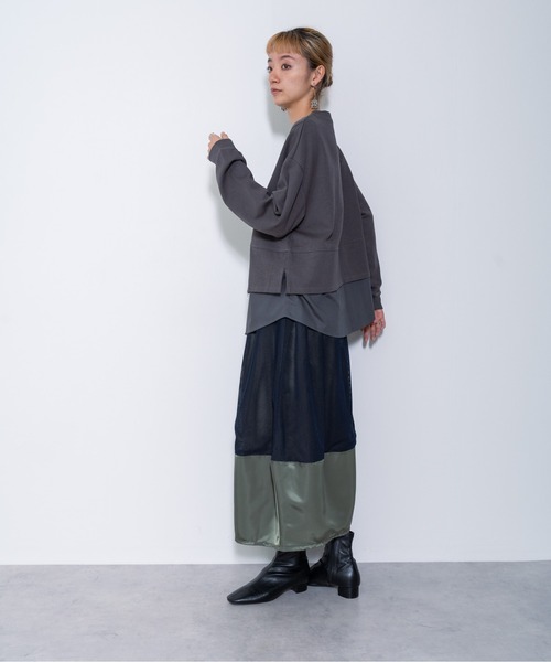 DOLLUPOOPS(ドールアップウップス)の「【ZOZO限定商品】ジップ付きシャツヘムドッキングトップス(シャツ/ブラウス・レディース・ブラウン/ブラック/オフホワイト/チャコールグレー・38)」の9枚目の写真