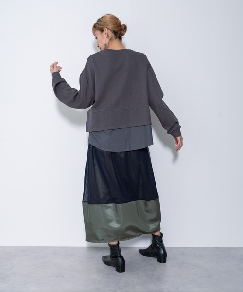 DOLLUPOOPS(ドールアップウップス)の「【ZOZO限定商品】ジップ付きシャツヘムドッキングトップス(シャツ/ブラウス・レディース・ブラウン/ブラック/オフホワイト/チャコールグレー・38)」の10枚目の写真
