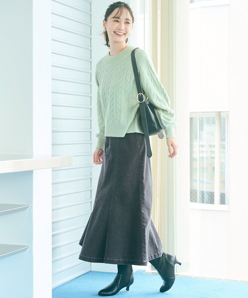 ANY SIS(エニィスィス)の「【洗える】ナローデニム スカート(デニムスカート・レディース・ネイビー系/ブラック系・4)」の7枚目の写真