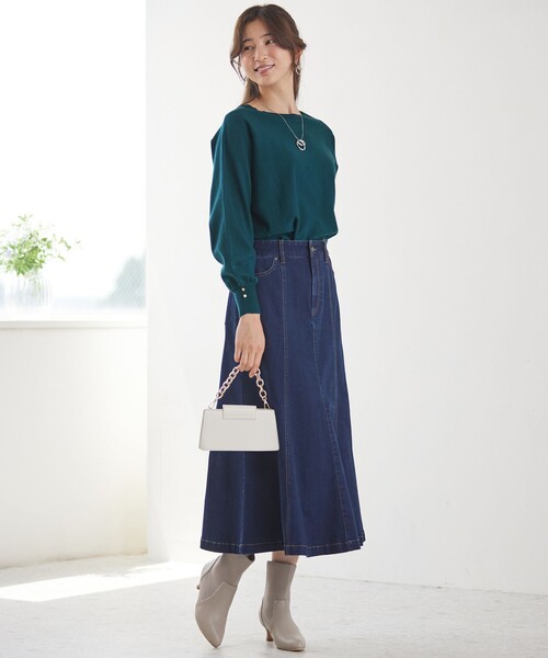 ANY SIS(エニィスィス)の「【洗える】ナローデニム スカート(デニムスカート・レディース・ネイビー系/ブラック系・4)」の13枚目の写真