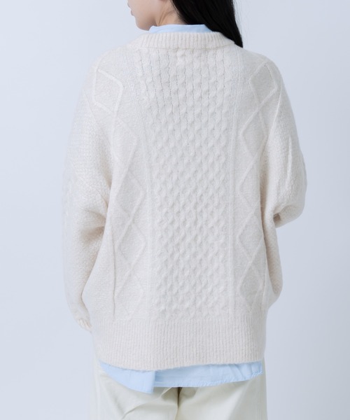 LOSUCA(ロスカ)の「ウール混ニットプルオーバー / ナチュラル フレンチ 大人カジュアル レトロ ヴィンテージ シティガール(ニット/セーター・レディース・オフホワイト/チャコールグレー/ブルー/レッド・FREE)」の20枚目の写真