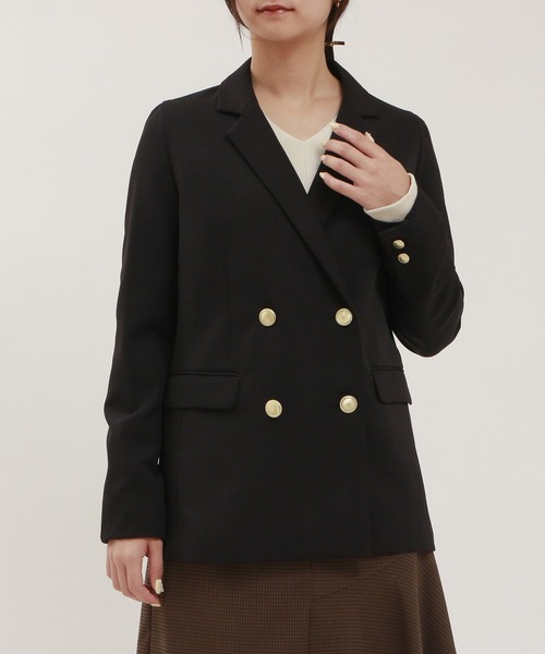 ⭐️ブラック ダブルブレストジャケット⭐️タイムセール TRUDEA（トルディア）の「ダブルブレストジャケット（テーラード