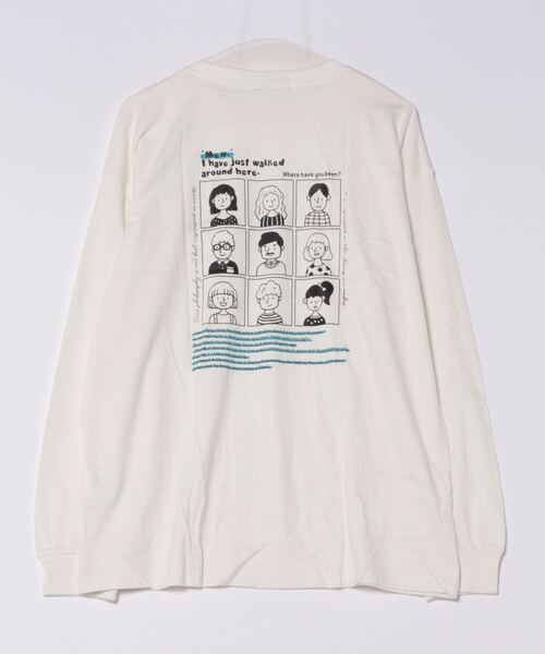 BAYBLO(ベイブロ)の「(DV)【ユニセックス】エモい 日常 バックプリント 長袖 Tシャツ(Tシャツ/カットソー・メンズ・ホワイト系2/ブラック系5/グレー系3/ライトグリーン系5/ネイビー系4/ライラック系/ブルー系2/ホワイト系4/ブラック系1/ブラック系3・MEDIUM/LARGE/X-LARGE)」の19枚目の写真