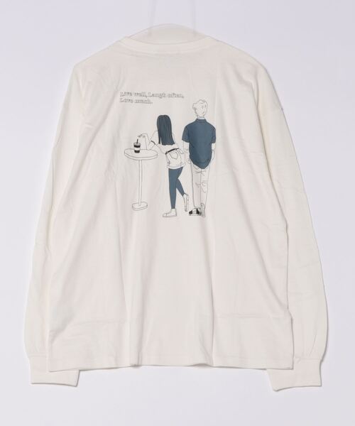 BAYBLO(ベイブロ)の「(DV)【ユニセックス】エモい 日常 バックプリント 長袖 Tシャツ(Tシャツ/カットソー・メンズ・ホワイト系2/ブラック系5/グレー系3/ライトグリーン系5/ネイビー系4/ライラック系/ブルー系2/ホワイト系4/ブラック系1/ブラック系3・MEDIUM/LARGE/X-LARGE)」の20枚目の写真