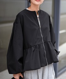Marient | ペプラムジップブルゾンJK/アウター(ブルゾン)