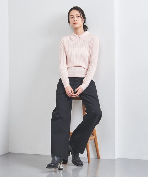 UNITED ARROWS - UNITED ARROWS SLOANE ワイドリブシルク ノースリーブニット SLOANE（スローン）の「＜SLOANE（スローン）＞18G ワイドリブ