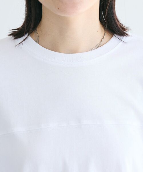 CRAFT STANDARD BOUTIQUE(クラフトスタンダードブティック)の「ワンポイント刺繍長袖チュニック(Tシャツ/カットソー・レディース・ブラック/ホワイト/チャコールグレー/ブラウン・FREE)」の9枚目の写真