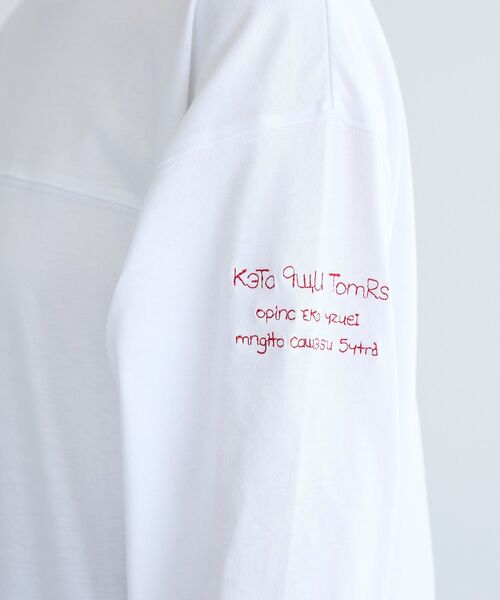 CRAFT STANDARD BOUTIQUE(クラフトスタンダードブティック)の「ワンポイント刺繍長袖チュニック(Tシャツ/カットソー・レディース・ブラック/ホワイト/チャコールグレー/ブラウン・FREE)」の10枚目の写真
