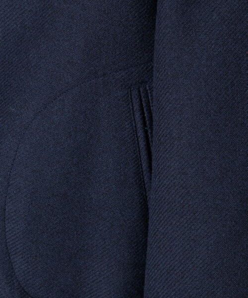 FREAK'S STORE(フリークスストア)の「ラウンドカラー モッサコート(ステンカラーコート・レディース・ベージュ/ネイビー/チャコールグレー/オフホワイト・フリ-)」の5枚目の写真