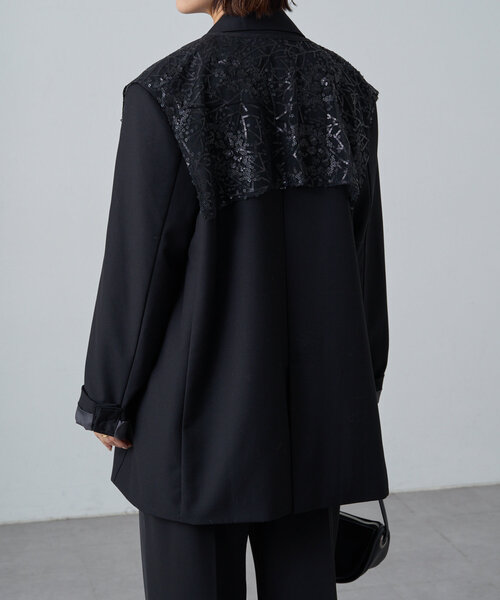 Omekashi（オメカシ）の「スパンコールビジューケープ（カーディガン/ボレロ・レディース・オフホワイト/ブラック・FREE）」の22枚目の写真