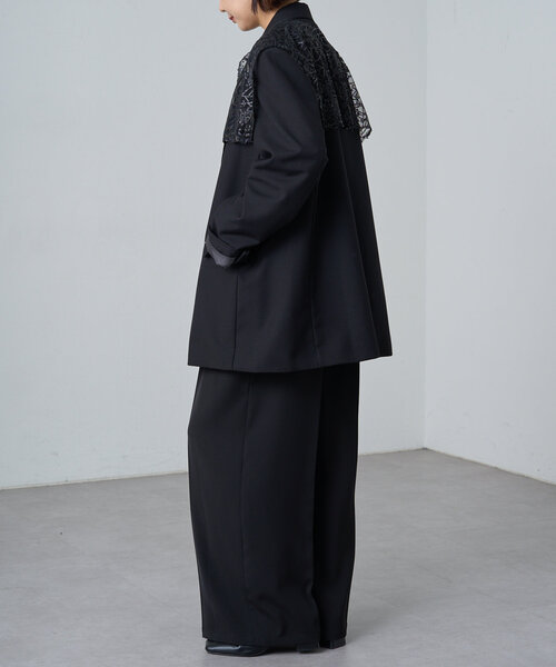 Omekashi（オメカシ）の「スパンコールビジューケープ（カーディガン/ボレロ・レディース・オフホワイト/ブラック・FREE）」の4枚目の写真