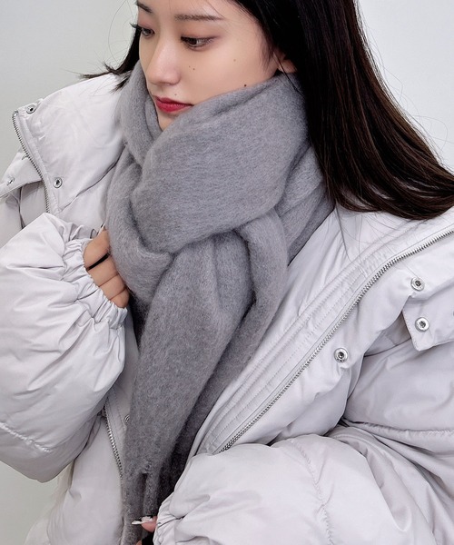 INGNI（イング）の「フリンジボリュームストール（ストール/ショール・レディース・サックスブルー/オフホワイト/ブルー/グレー/ベージュ/ピンク/ピンク系・ONE SIZE）」の20枚目の写真