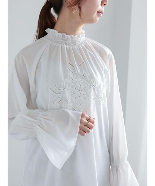 【セール】フロントエンブロイダリーブラウス（シャツ/ブラウス）｜Te chichi（テチチ）