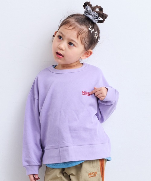 Life Support Products（ライフサポートプロダクツ）の「裏毛ワンポイントトレーナー【セットアップ可能】（スウェット・キッズ・グレー/ネイビー/ラベンダー/チャコール/マスタード/オフホワイト/杢グレー/ライトピンク/ブラック/サーモンピンク・130/120/150/140/110/100/95/90/80）」の7枚目の写真