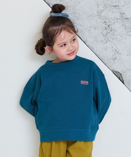 Life Support Products（ライフサポートプロダクツ）の「裏毛ワンポイントトレーナー【セットアップ可能】（スウェット・キッズ・グレー/ネイビー/ラベンダー/チャコール/マスタード/オフホワイト/杢グレー/ライトピンク/ブラック/サーモンピンク・130/120/150/140/110/100/95/90/80）」の6枚目の写真