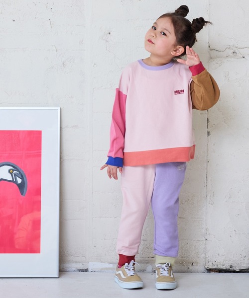 Life Support Products（ライフサポートプロダクツ）の「裏毛ワンポイントトレーナー【セットアップ可能】（スウェット・キッズ・グレー/ネイビー/ラベンダー/チャコール/マスタード/オフホワイト/杢グレー/ライトピンク/ブラック/サーモンピンク・130/120/150/140/110/100/95/90/80）」の9枚目の写真