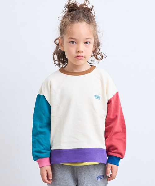 Life Support Products（ライフサポートプロダクツ）の「裏毛ワンポイントトレーナー【セットアップ可能】（スウェット・キッズ・グレー/ネイビー/ラベンダー/チャコール/マスタード/オフホワイト/杢グレー/ライトピンク/ブラック/サーモンピンク・130/120/150/140/110/100/95/90/80）」の2枚目の写真