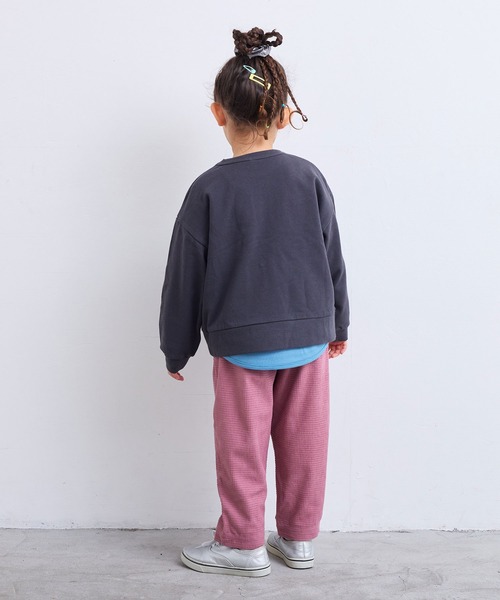 Life Support Products（ライフサポートプロダクツ）の「裏毛ワンポイントトレーナー【セットアップ可能】（スウェット・キッズ・グレー/ネイビー/ラベンダー/チャコール/マスタード/オフホワイト/杢グレー/ライトピンク/ブラック/サーモンピンク・130/120/150/140/110/100/95/90/80）」の19枚目の写真