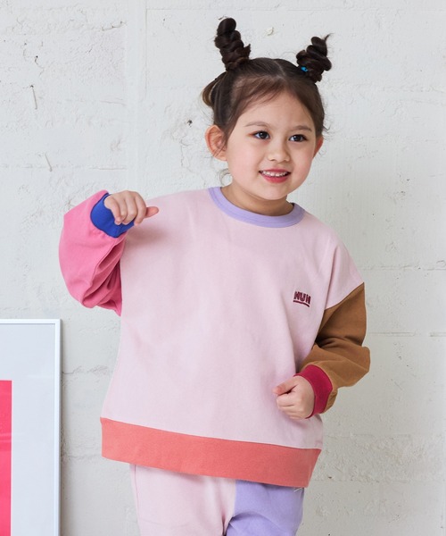 Life Support Products（ライフサポートプロダクツ）の「裏毛ワンポイントトレーナー【セットアップ可能】（スウェット・キッズ・グレー/ネイビー/ラベンダー/チャコール/マスタード/オフホワイト/杢グレー/ライトピンク/ブラック/サーモンピンク・130/120/150/140/110/100/95/90/80）」の12枚目の写真