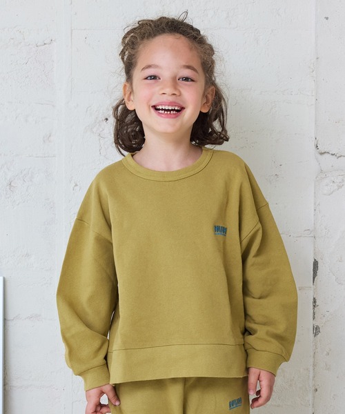 Life Support Products（ライフサポートプロダクツ）の「裏毛ワンポイントトレーナー【セットアップ可能】（スウェット・キッズ・グレー/ネイビー/ラベンダー/チャコール/マスタード/オフホワイト/杢グレー/ライトピンク/ブラック/サーモンピンク・130/120/150/140/110/100/95/90/80）」の14枚目の写真