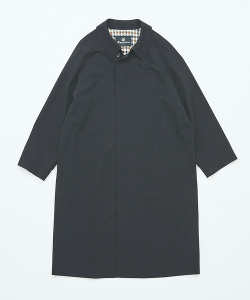 美品✨Aquascutum ウールコート 大きめ ボア生地 黒 ビッグカラー Aラインコート （その他アウター）｜Aquascutum