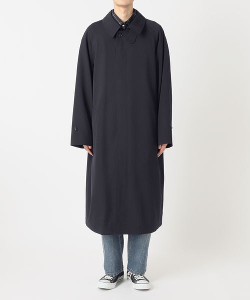 Aquascutum ステンカラーコート　カシミア混　銀ボタン　ブラック 11017500445005099001?$VS_1500$