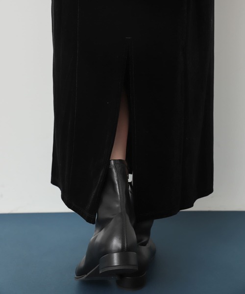 SENSE OF PLACE by URBAN RESEARCH（センスオブプレイスバイアーバンリサーチ）の「キリカエベロアワンピース（ワンピース・レディース・モカ/ブラック/チャコールグレー・S/ONE）」の20枚目の写真