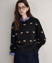 Fano Studios（ファノ ストゥディオズ）の「ハート柄 ラウンドネック ウールニット FD24S326【Fano Studios】（ニット/セーター）」