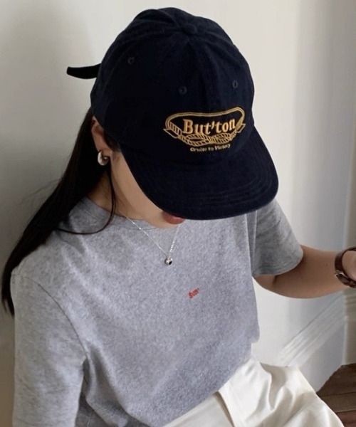 アパルトモン★ネイビー CA 刺繍 キャップ 丸アポロ型キャップの通販-オリジナル/オーダーウェアのカメオカ