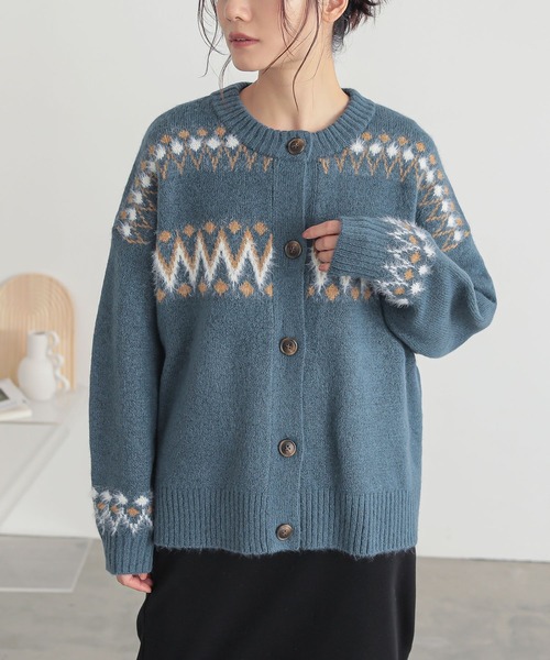 guest in residenceブラック ノルディック柄 カーディガン 3color] ノルディック柄カーディガン | ファッション通販サイト NUGU