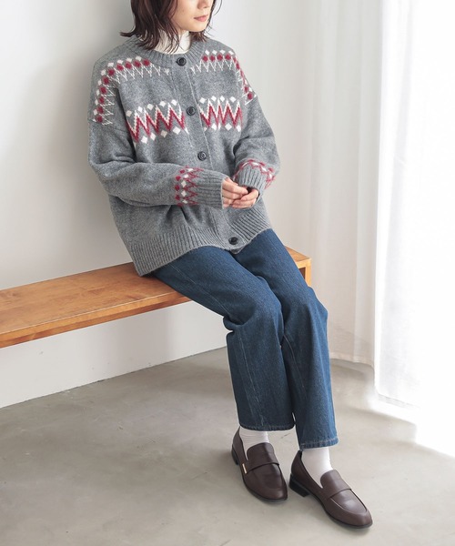 MONCLER グレー ノルディック柄 カーディガン MONCLER グレー ノルディック柄 カーディガン - メルカリ