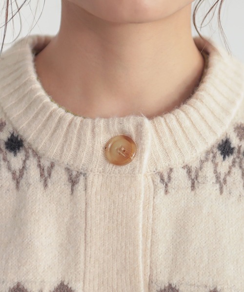 n'OrLABEL（ノアールレーベル）の「『ノルディック柄ニットカーディガン』（カーディガン/ボレロ・レディース・チャコール/アイボリー/ブルー・FREE）」の21枚目の写真