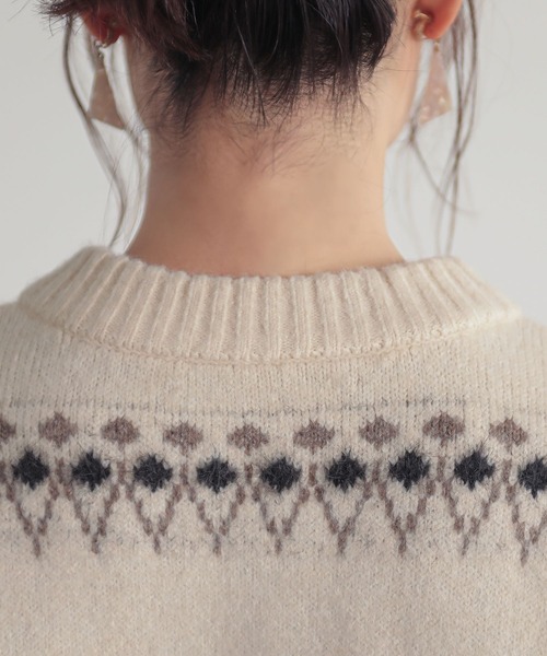 n'OrLABEL（ノアールレーベル）の「『ノルディック柄ニットカーディガン』（カーディガン/ボレロ・レディース・チャコール/アイボリー/ブルー・FREE）」の22枚目の写真