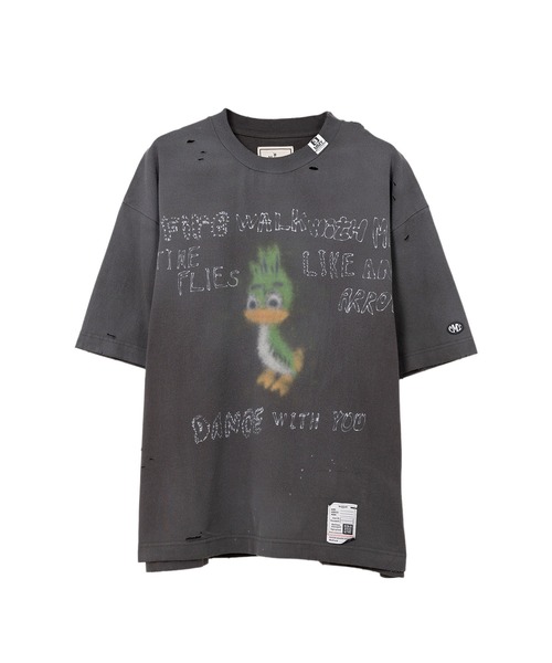 Maison MIHARA YASUHIRO（メゾンミハラヤスヒロ）の「LEON Print Distressed T-shirt（Tシャツ/カットソー・メンズ・ブラック/ホワイト・48/44/46）」の2枚目の写真