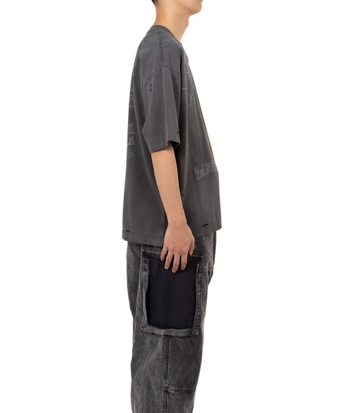 Maison MIHARA YASUHIRO（メゾンミハラヤスヒロ）の「LEON Print Distressed T-shirt（Tシャツ/カットソー・メンズ・ブラック/ホワイト・48/44/46）」の15枚目の写真