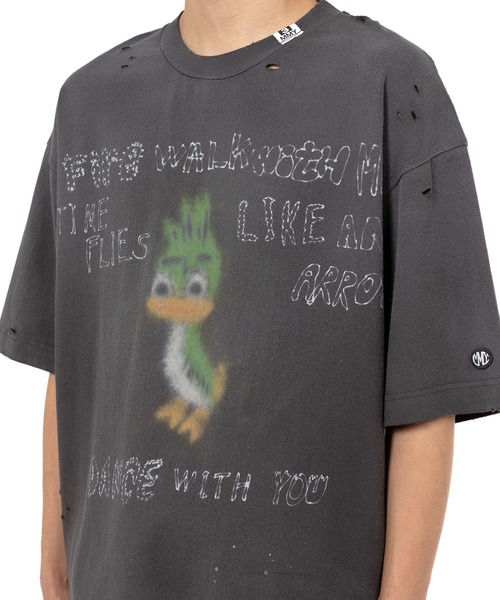 LEON Print Distressed T-shirt（Tシャツ/カットソー）｜Maison